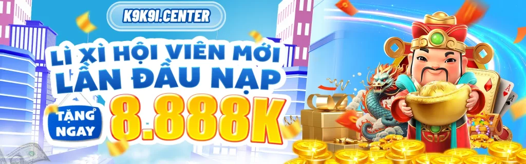 Banner K9K9 lì xì hội viên mới